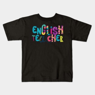 Cute English Teacher Gift Idea Back to School Kids T-Shirt